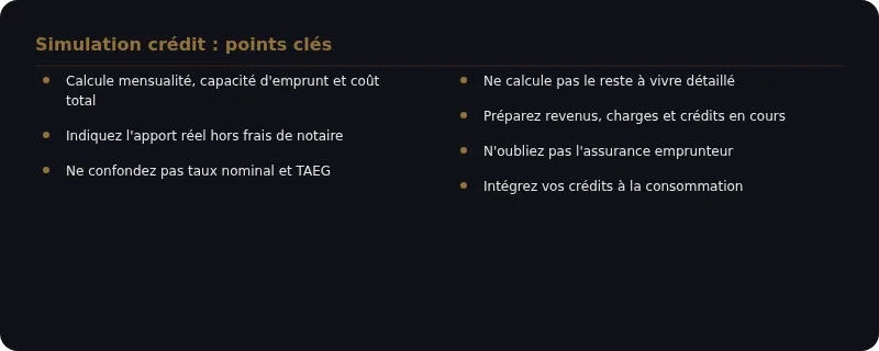 Infographie credit immobilier simulation